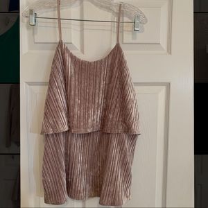 Pink Velvet Top